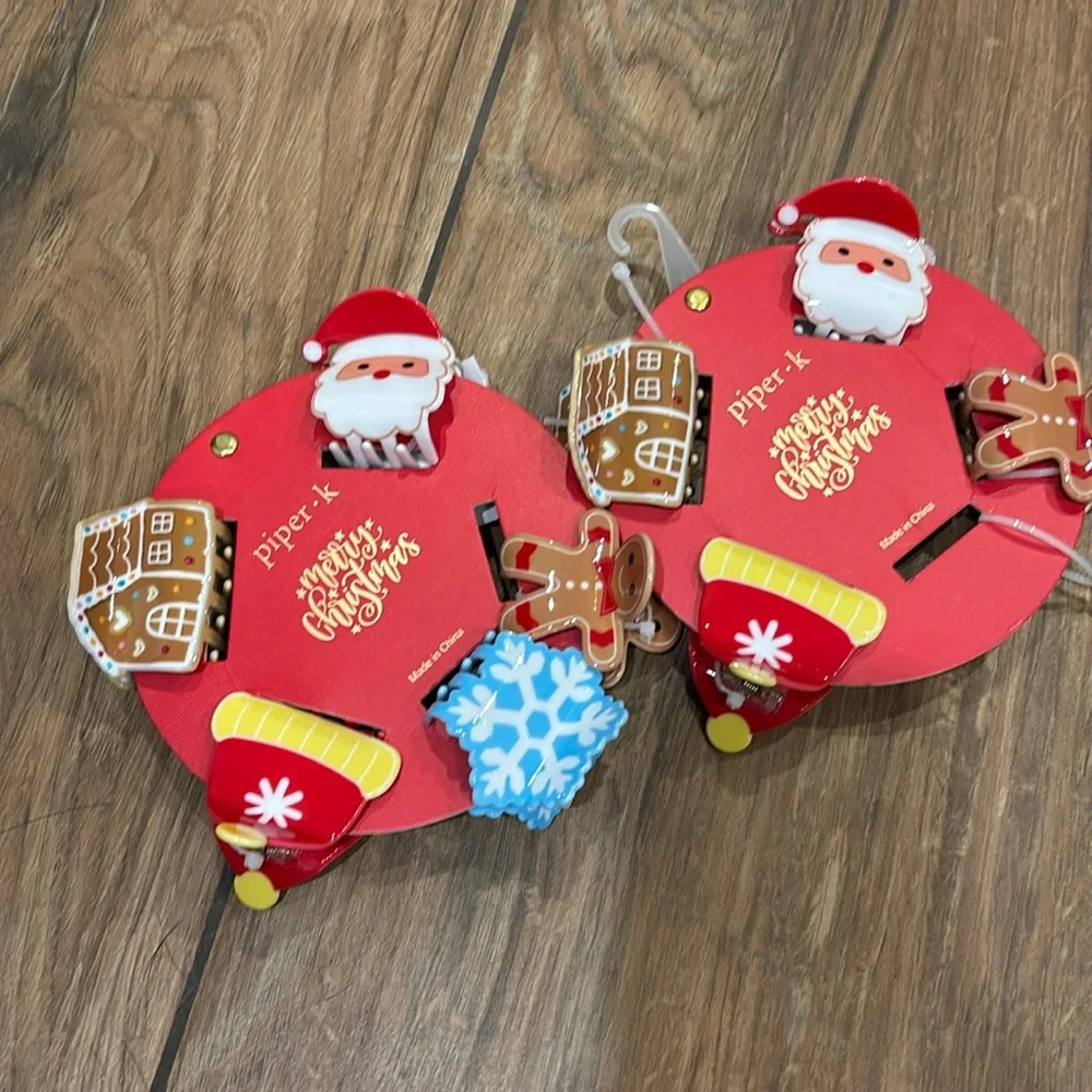 Set of 2 Christmas hair clips